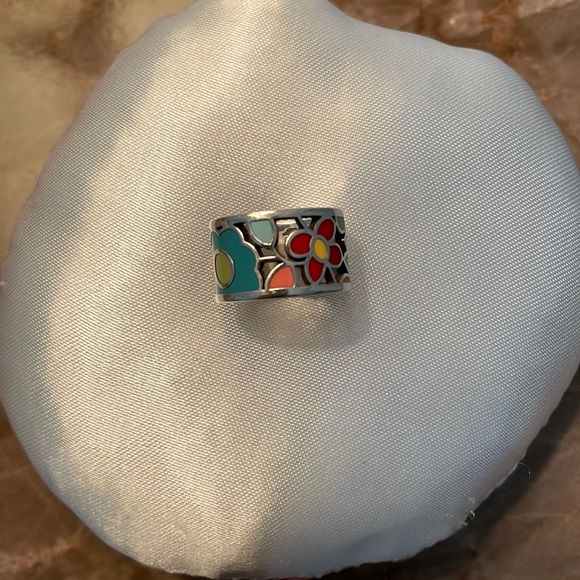 Brighton Jewelry - Brighton silver plated multi colored enamel ring